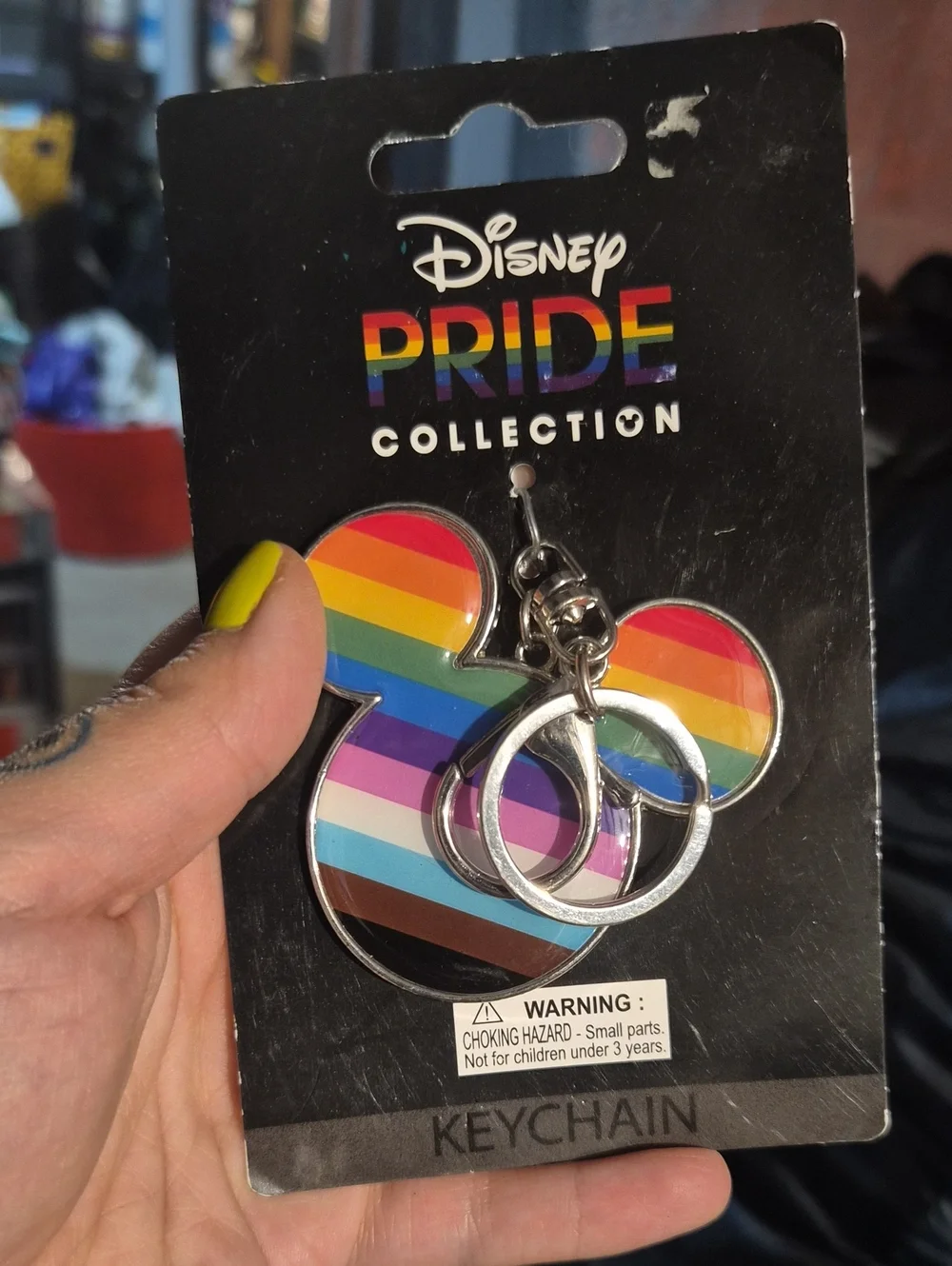 Disney Pride Collection Rainbow Mickey Keychain - Multicolor